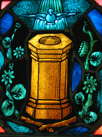 baptismal font stain glass window    SEPT.  2008 022